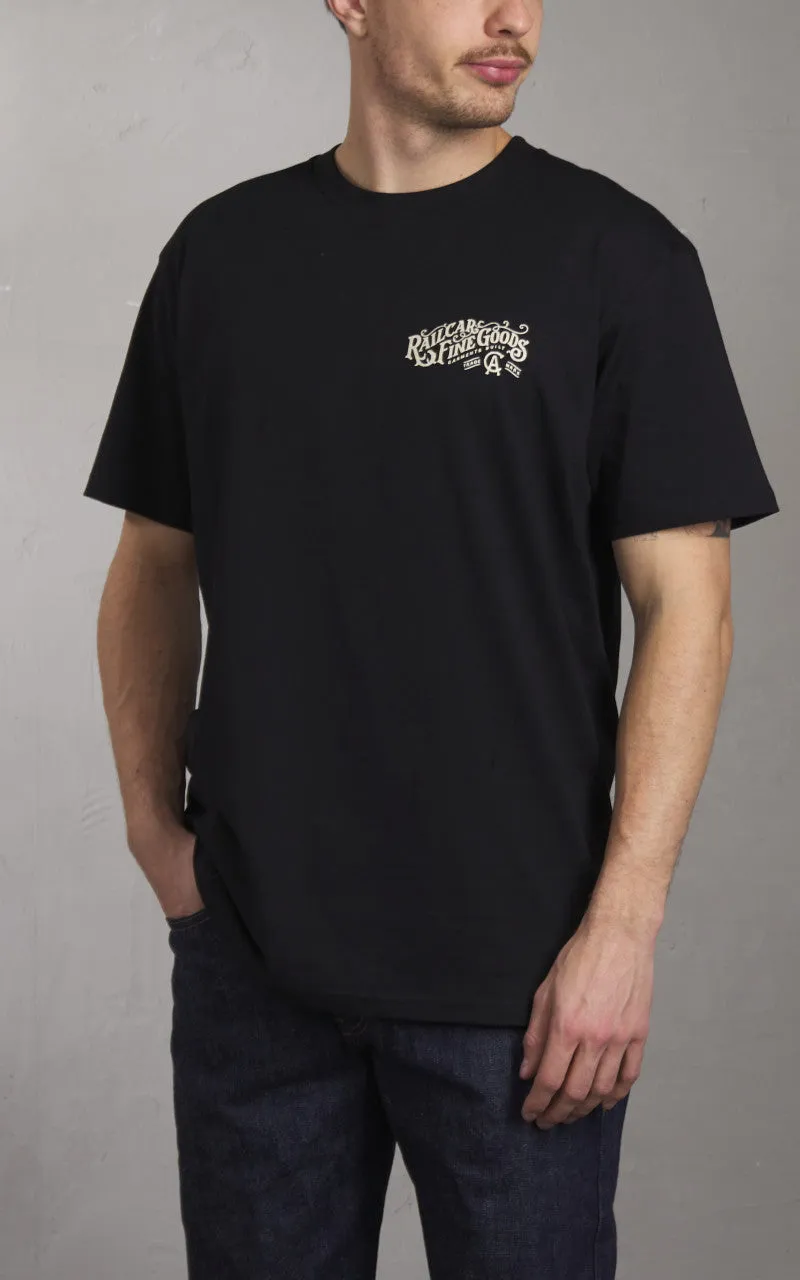 Railcar Fine Goods Typography Logo Tee Black sold by Cultizm product image thumbnail 2