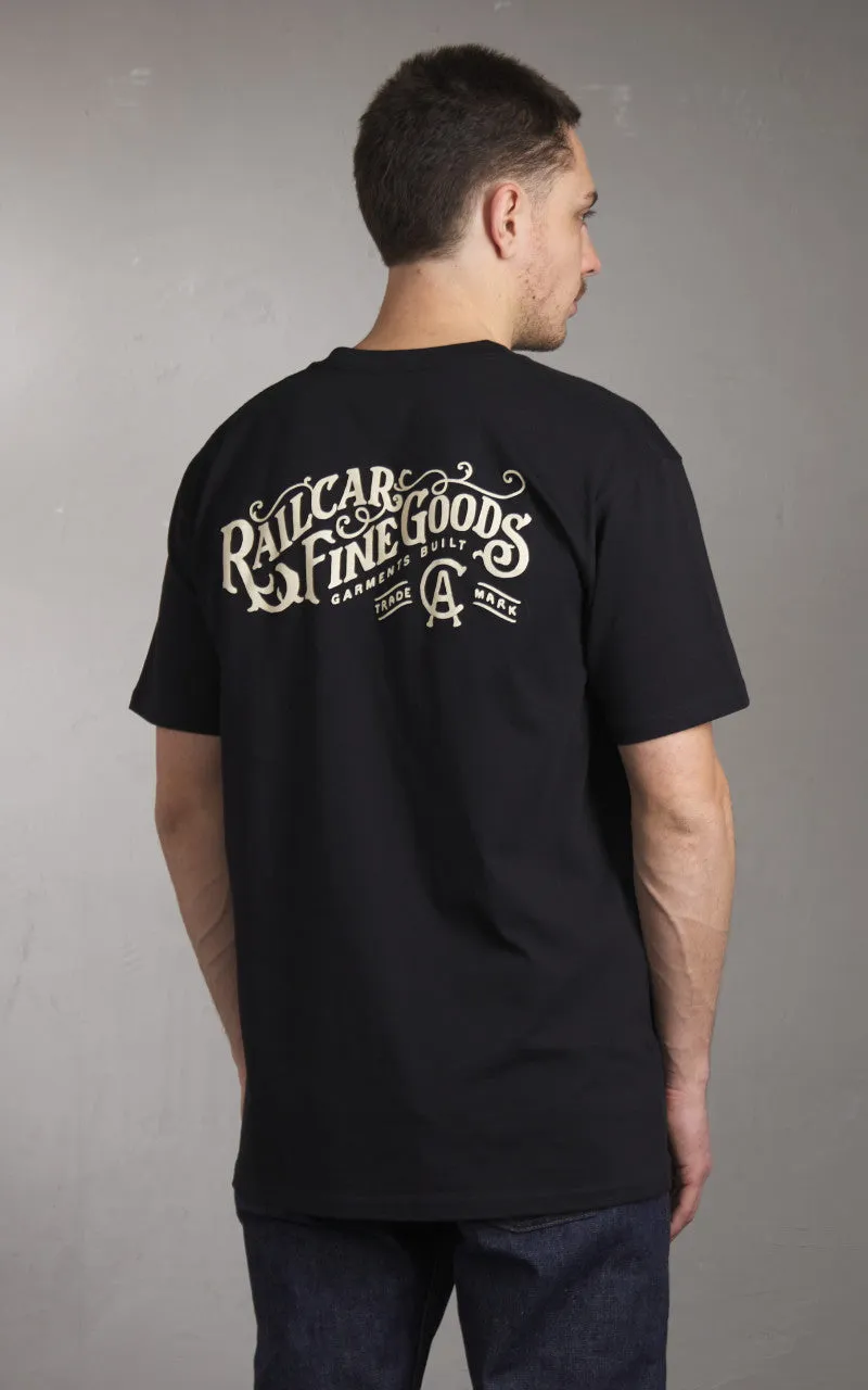 Railcar Fine Goods Typography Logo Tee Black sold by Cultizm product image thumbnail 5