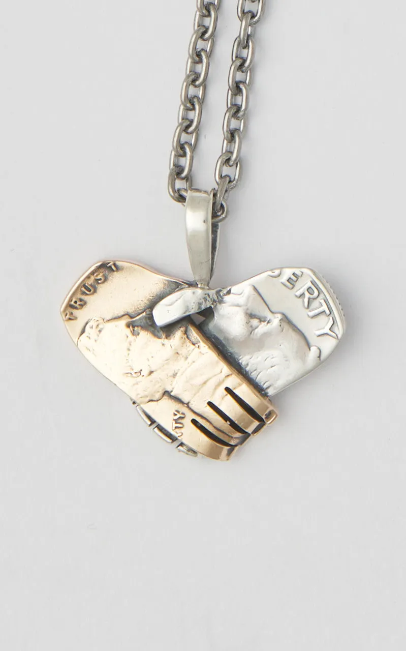 North Works N-663 Necklace 925 Silver Handshake sold by Cultizm product image thumbnail 3