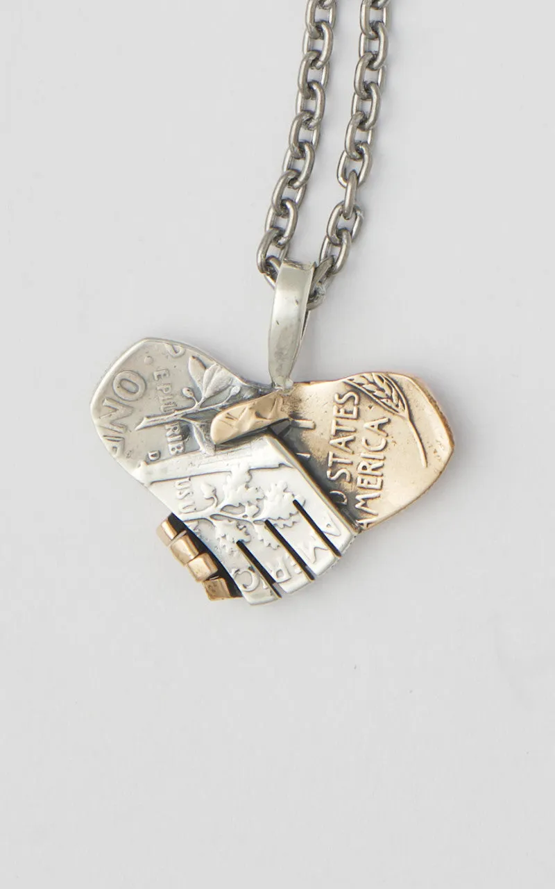 North Works N-663 Necklace 925 Silver Handshake sold by Cultizm product image thumbnail 2