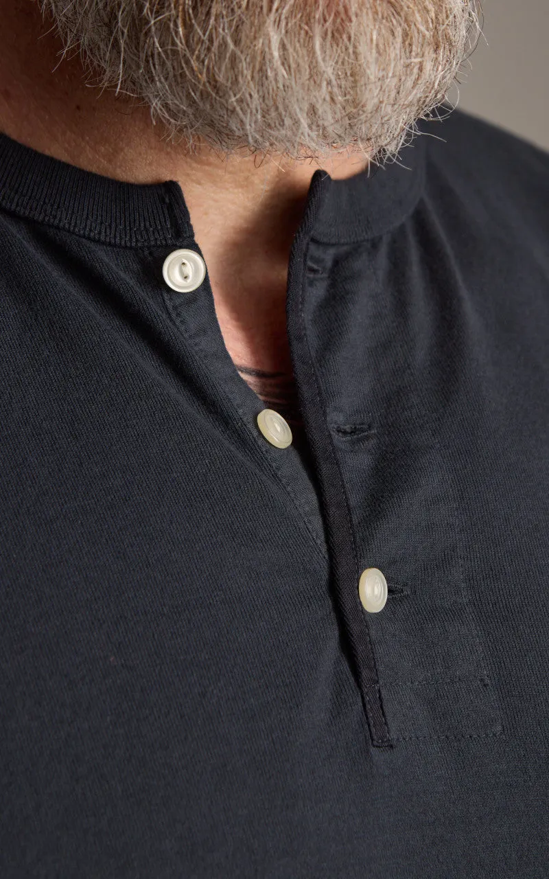 Fullcount 5222H-21 Flat Seam Heavyweight Henley T-Shirt Ink Black sold by Cultizm product image thumbnail 4