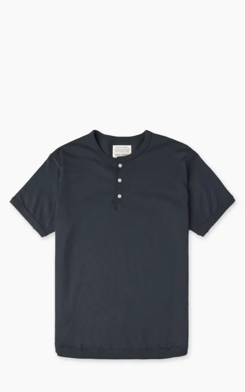 Fullcount 5222H-21 Flat Seam Heavyweight Henley T-Shirt Ink Black sold by Cultizm