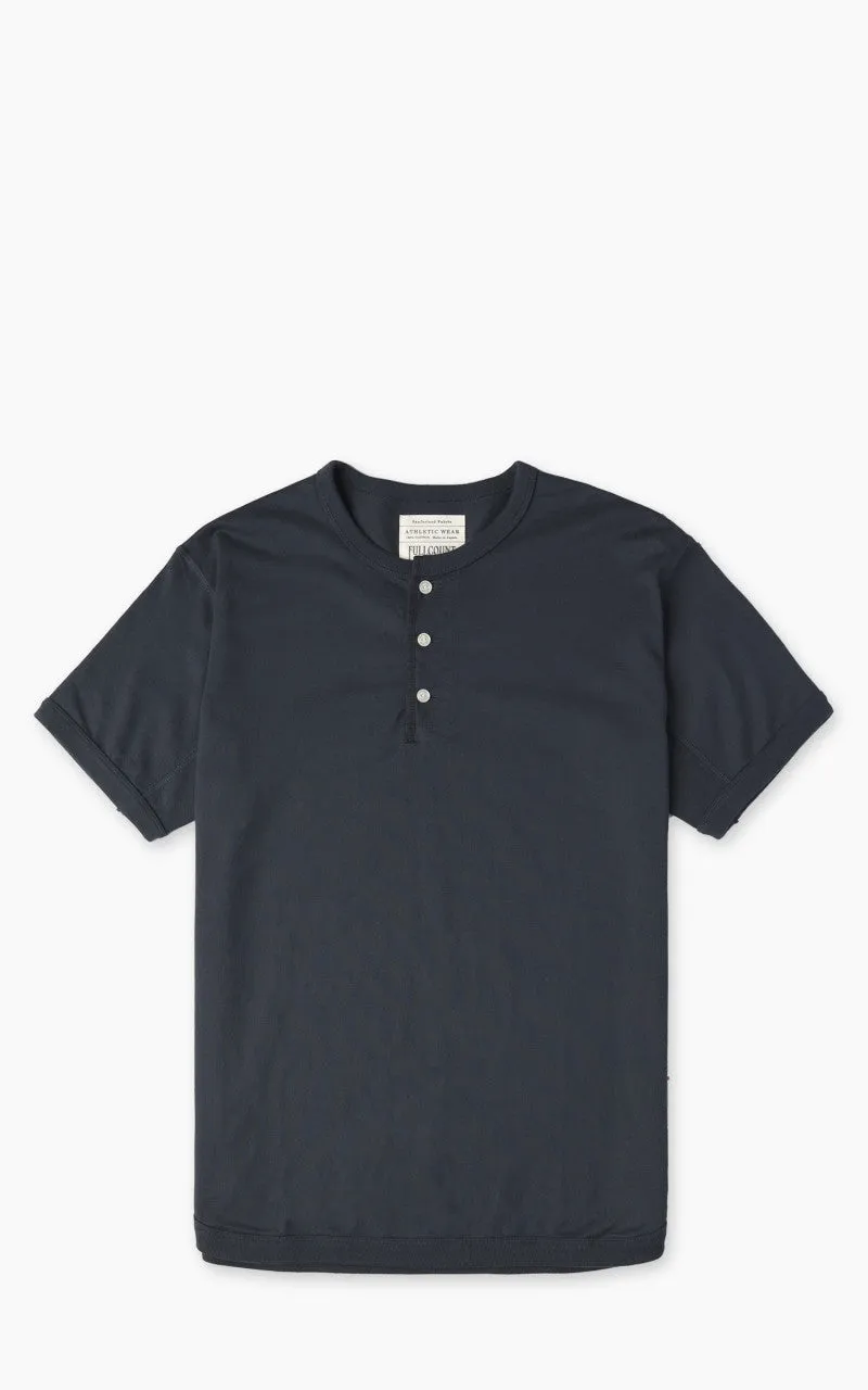 Fullcount 5222H-21 Flat Seam Heavyweight Henley T-Shirt Ink Black sold by Cultizm