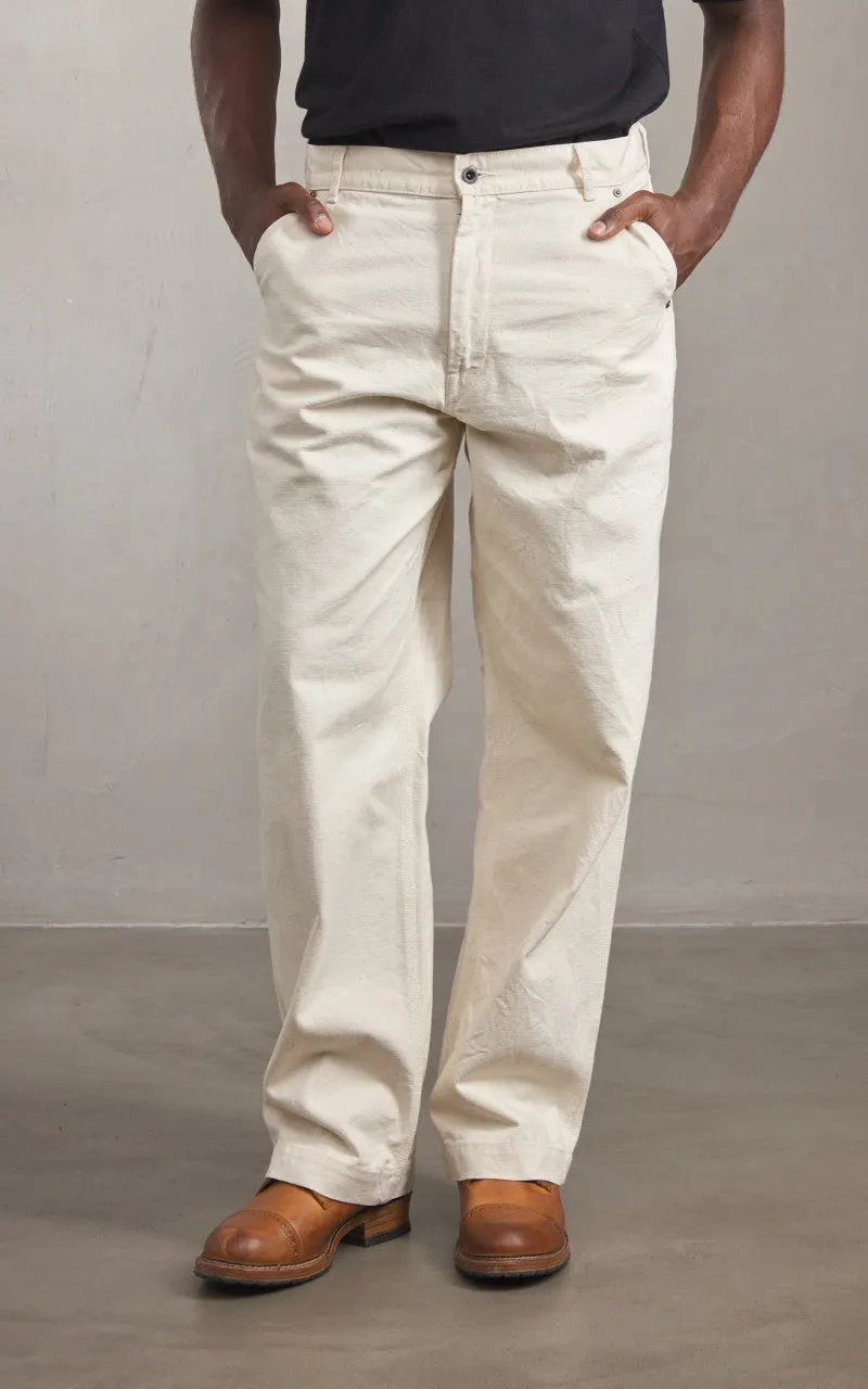 FOB Factory F0530 Cotton Duck Work Pants Ecru sold by Cultizm product image thumbnail 2