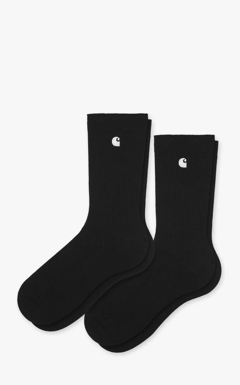 Carhartt WIP Madison Pack Socks Black/White + Black/White sold by Cultizm