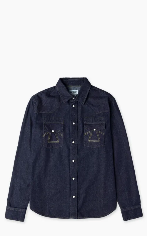 Eat Dust Western Texas Denim Shirt Indigo sold by Cultizm