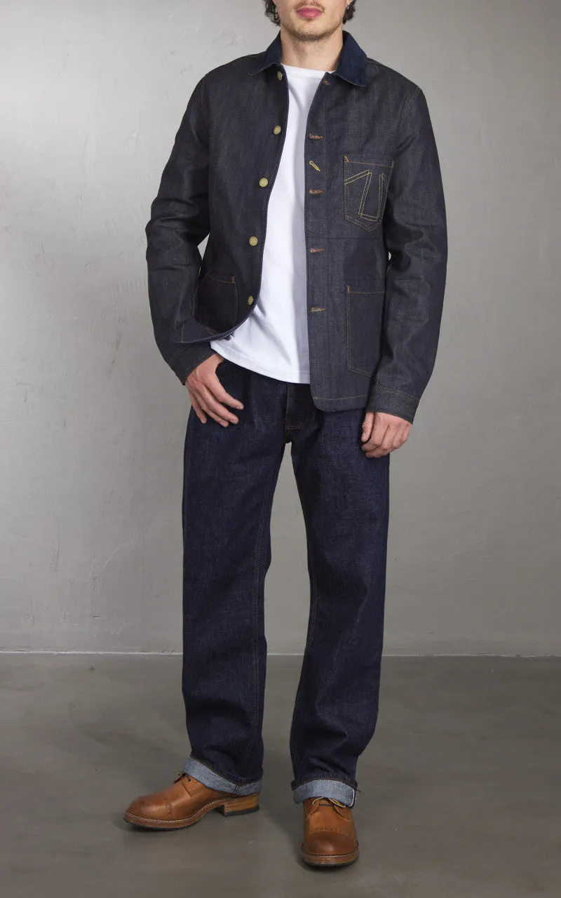 Eat Dust Fit 673 Chore Jacket Selvedge Denim Indigo Blue 13.75oz sold by Cultizm product image thumbnail 4