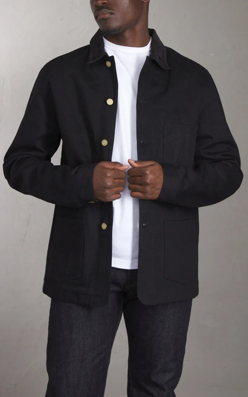 Eat Dust Fit 673 Chore Jacket Selvedge Denim Black 14oz sold by Cultizm product image thumbnail 3