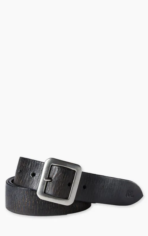 RRL New Burling Hand-Burnished Leather Belt Vintage Black sold by Cultizm