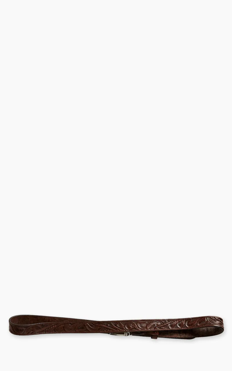 RRL Coleman Hand-Tooled Leather Belt Brown sold by Cultizm product image thumbnail 3