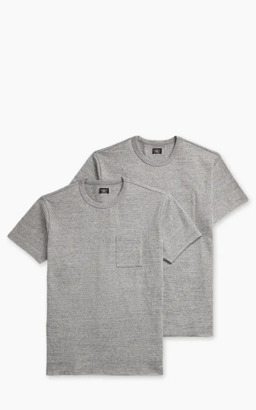 RRL 2-Pack Garment-Dyed Pocket Tees Grey Heather sold by Cultizm