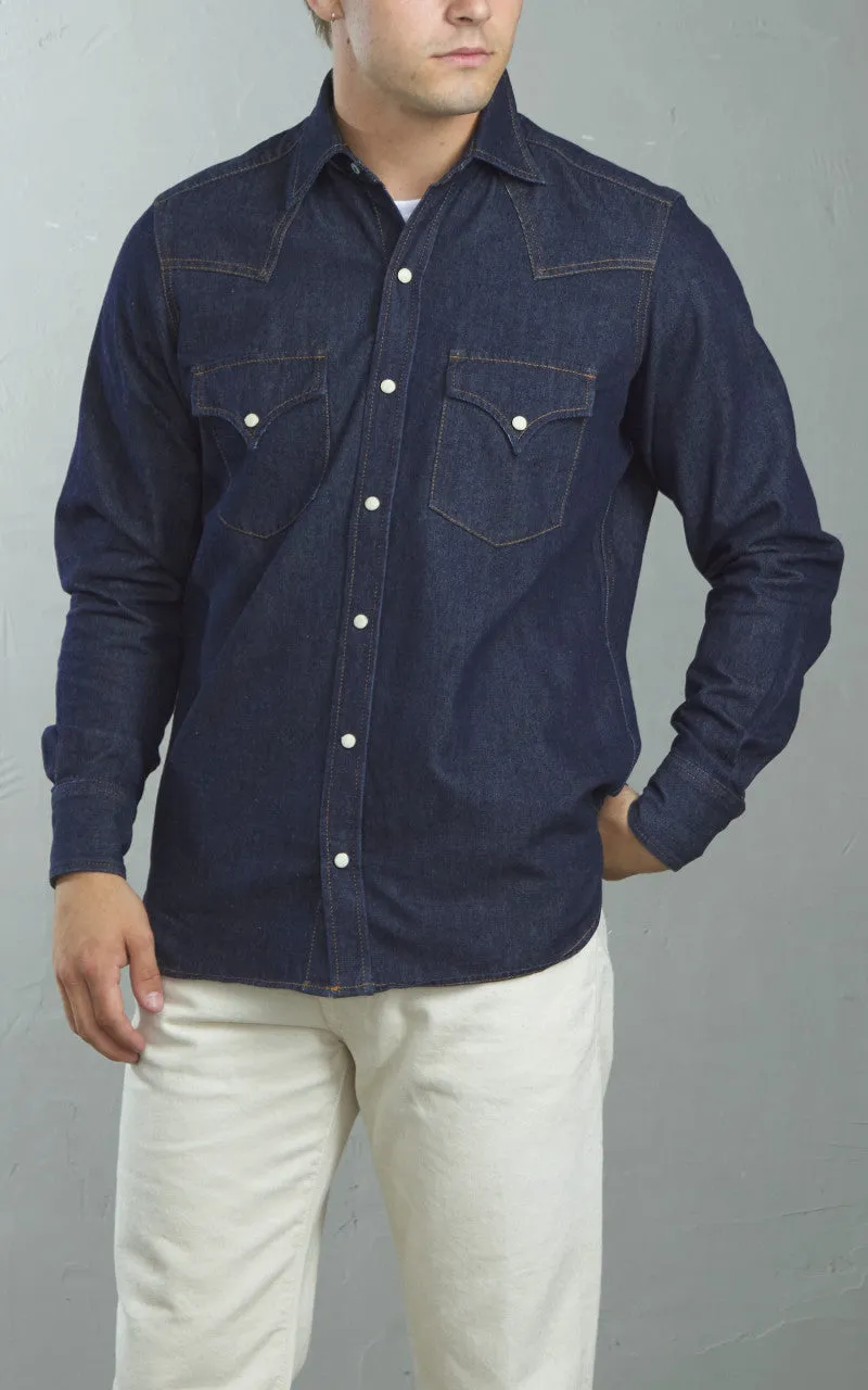 Fortela Texan Denim Shirt Indigo sold by Cultizm product image thumbnail 2