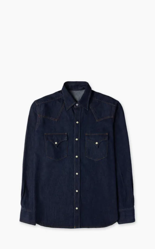 Fortela Texan Denim Shirt Indigo sold by Cultizm
