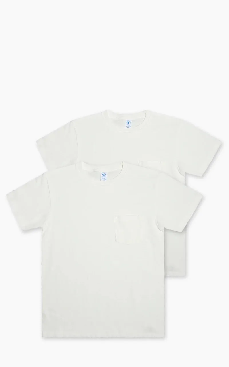 Velva Sheen Crew Neck Pocket Tee 2-Pack White sold by Cultizm