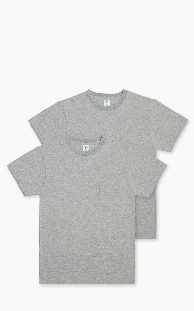 Velva Sheen Crew Neck Pocket Tee 2-Pack Heather Grey sold by Cultizm