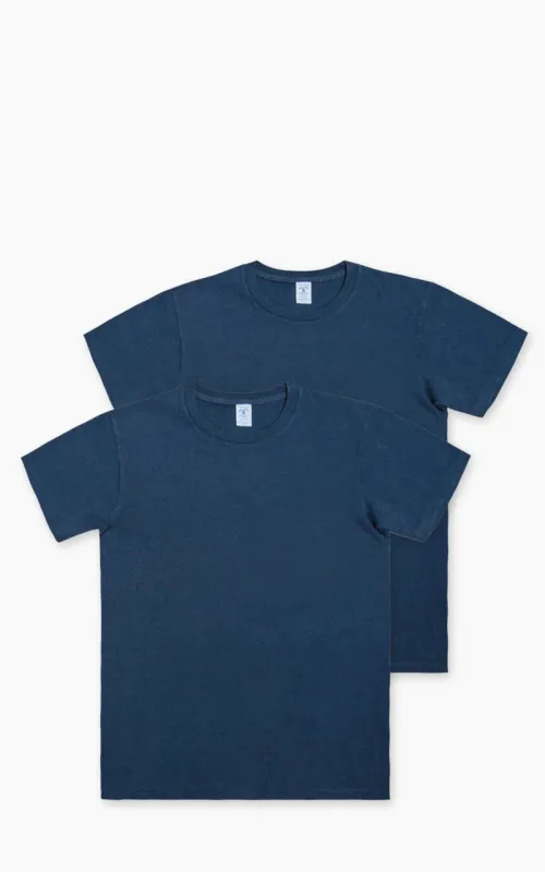 Velva Sheen Crew Neck Tee 2-Pack Navy sold by Cultizm