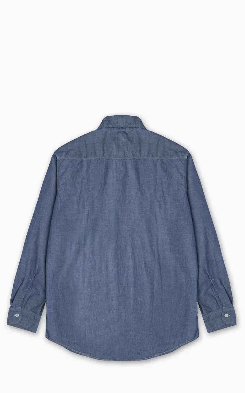 OrSlow Chambray Work Shirt Indigo Blue sold by Cultizm product image thumbnail 3