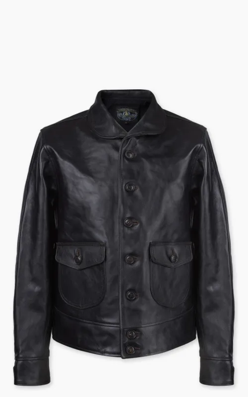 Double Helix Classic 1920s Horsehide Leather Jacket Black sold by Cultizm