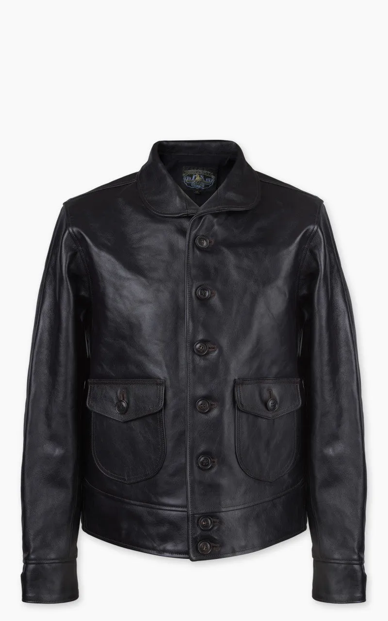 Double Helix Classic 1920s Horsehide Leather Jacket Black sold by Cultizm