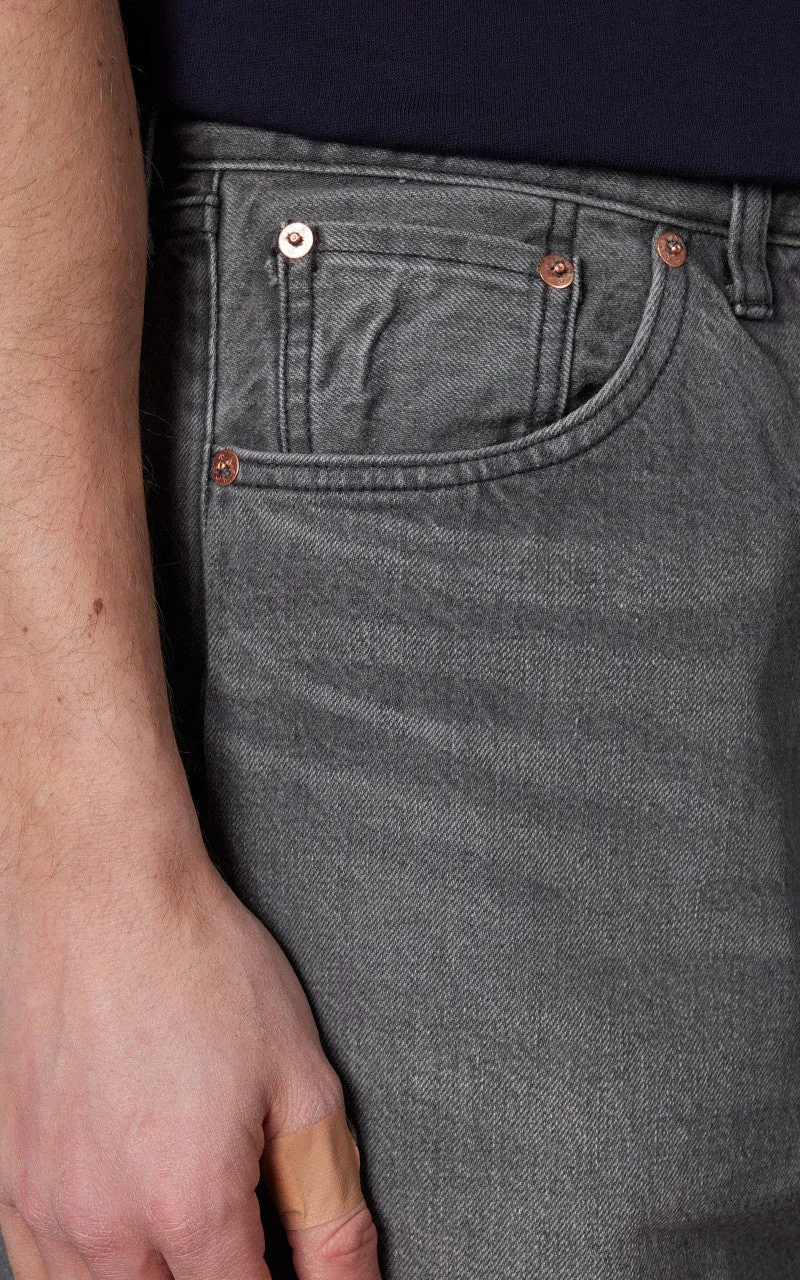 Kaptain Sunshine 5P Zipper Front Denim Pants Black Vintage Wash sold by Cultizm product image thumbnail 4