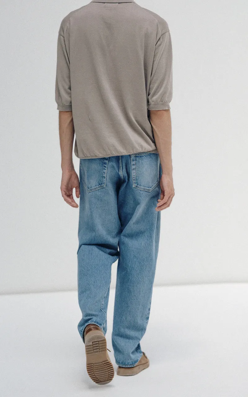Kaptain Sunshine 5P Zipper Front Denim Pants Indigo Vintage Wash sold by Cultizm product image thumbnail 5