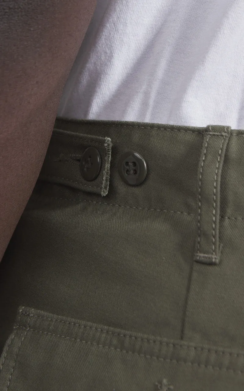 FOB Factory F0431 Baker Pants Olive sold by Cultizm product image thumbnail 5