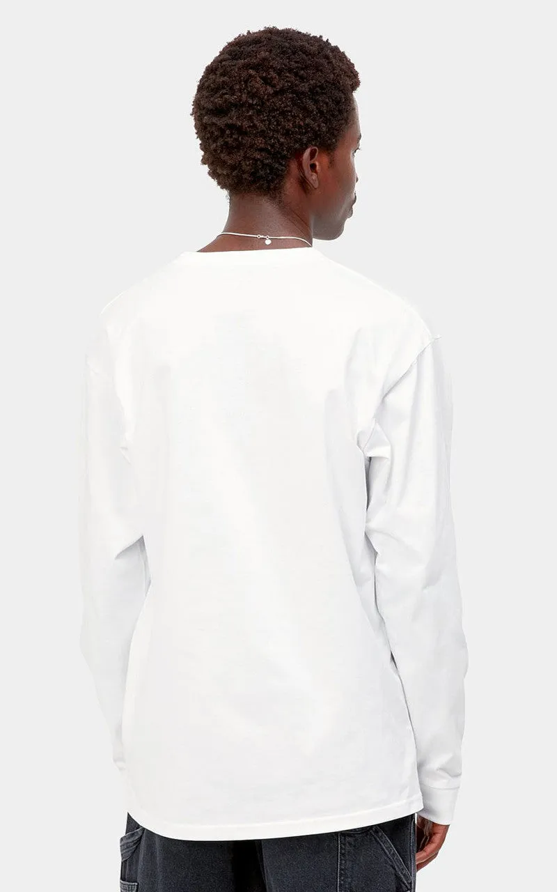 Carhartt WIP L/S Chase T-Shirt White/Gold sold by Cultizm product image thumbnail 5