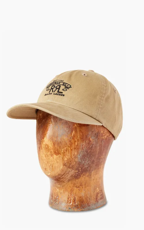 RRL Ranch Logo Twill Ball Cap Khaki sold by Cultizm