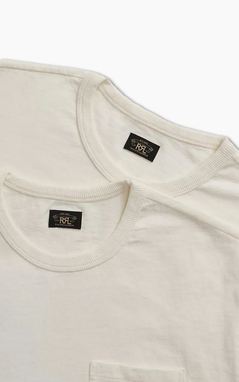 RRL 2-Pack Garment-Dyed Pocket Tees Warm White sold by Cultizm product image thumbnail 5