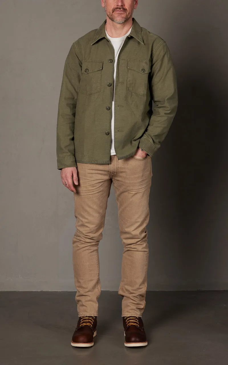 RRL Regiment Reverse Sateen Overshirt Olive sold by Cultizm product image thumbnail 2