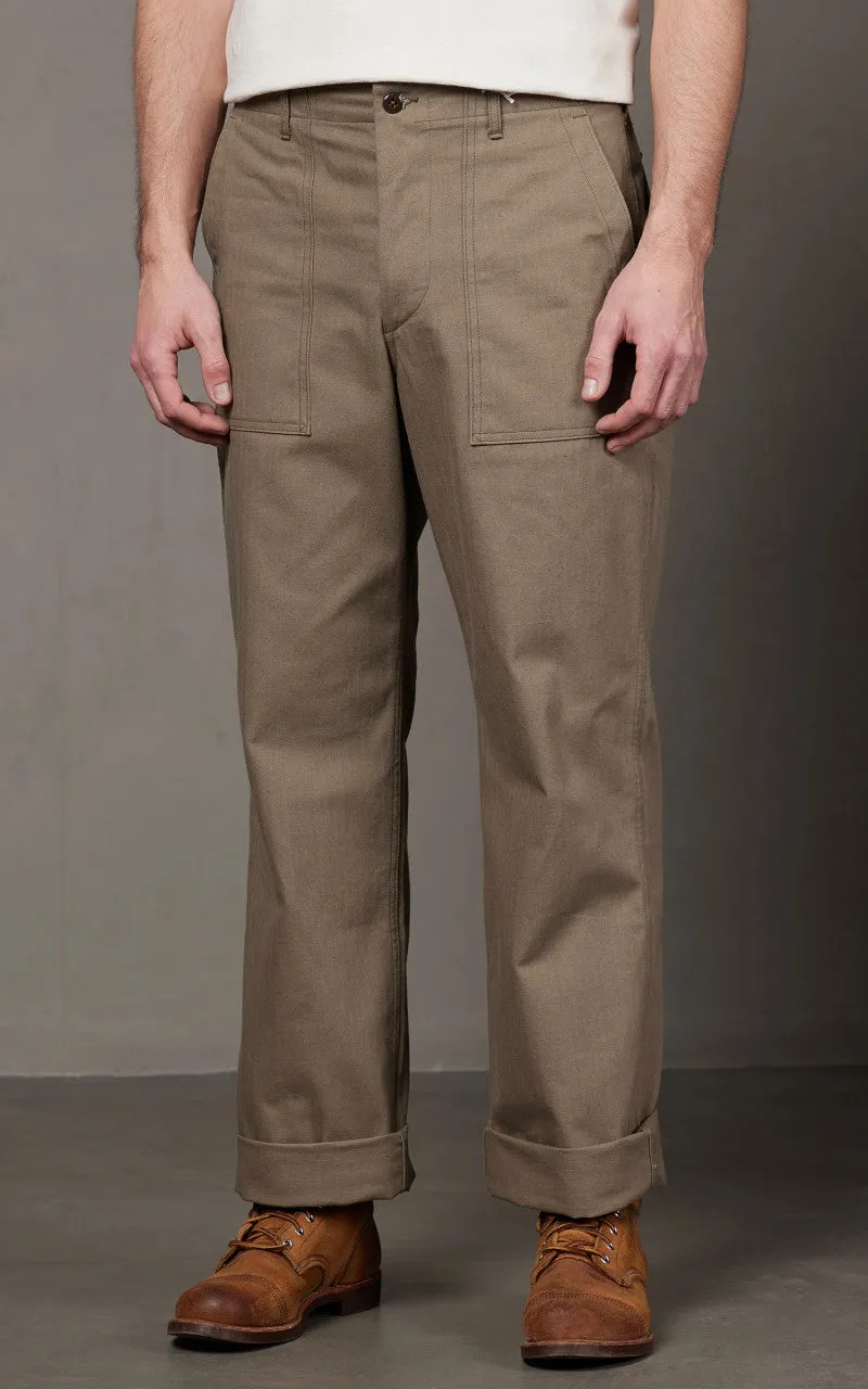 Warehouse & Co. Lot 1086 Military Herringbone Pants OD Green sold by Cultizm product image thumbnail 4