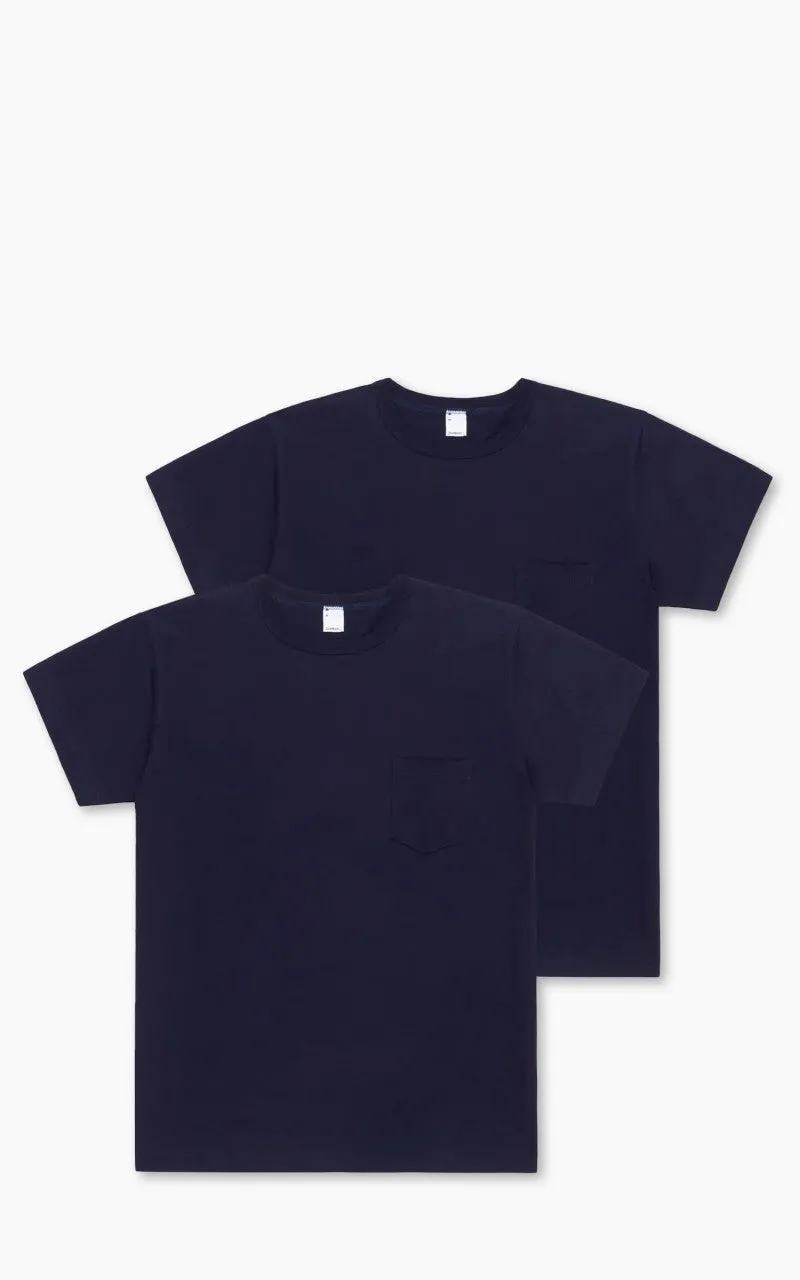 3sixteen Heavyweight Pocket T-Shirt 2 Pack Indigo sold by Cultizm