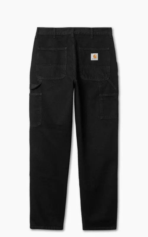 Carhartt WIP Double Knee Pant Smith Denim Rinsed Black sold by Cultizm