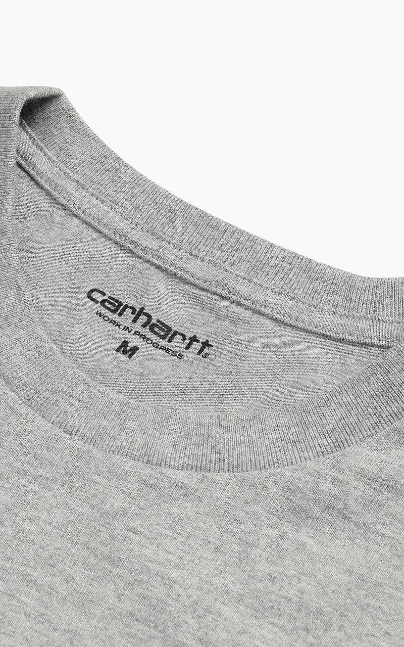 Carhartt WIP L/S Chase T-Shirt Grey Heather/Gold sold by Cultizm product image thumbnail 5
