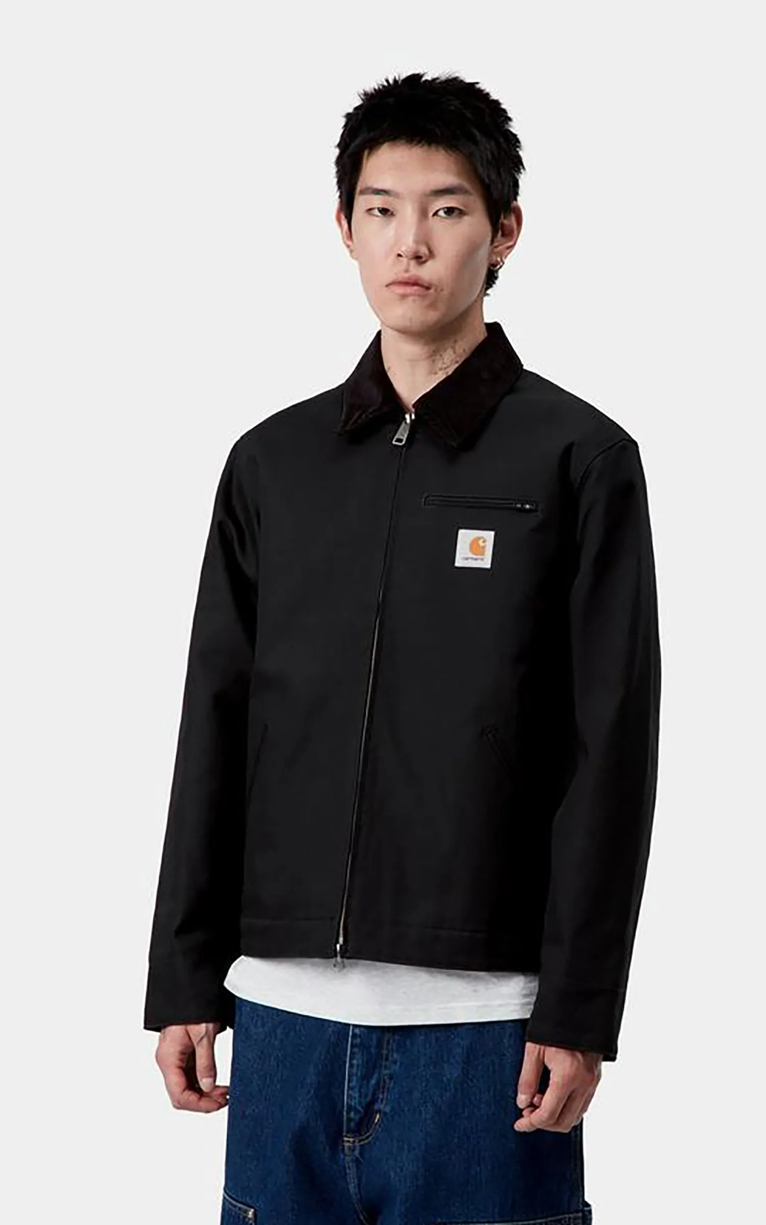 Carhartt WIP Detroit Jacket Winter Dearborn Canvas Rigid Black/Black sold by Cultizm product image thumbnail 5