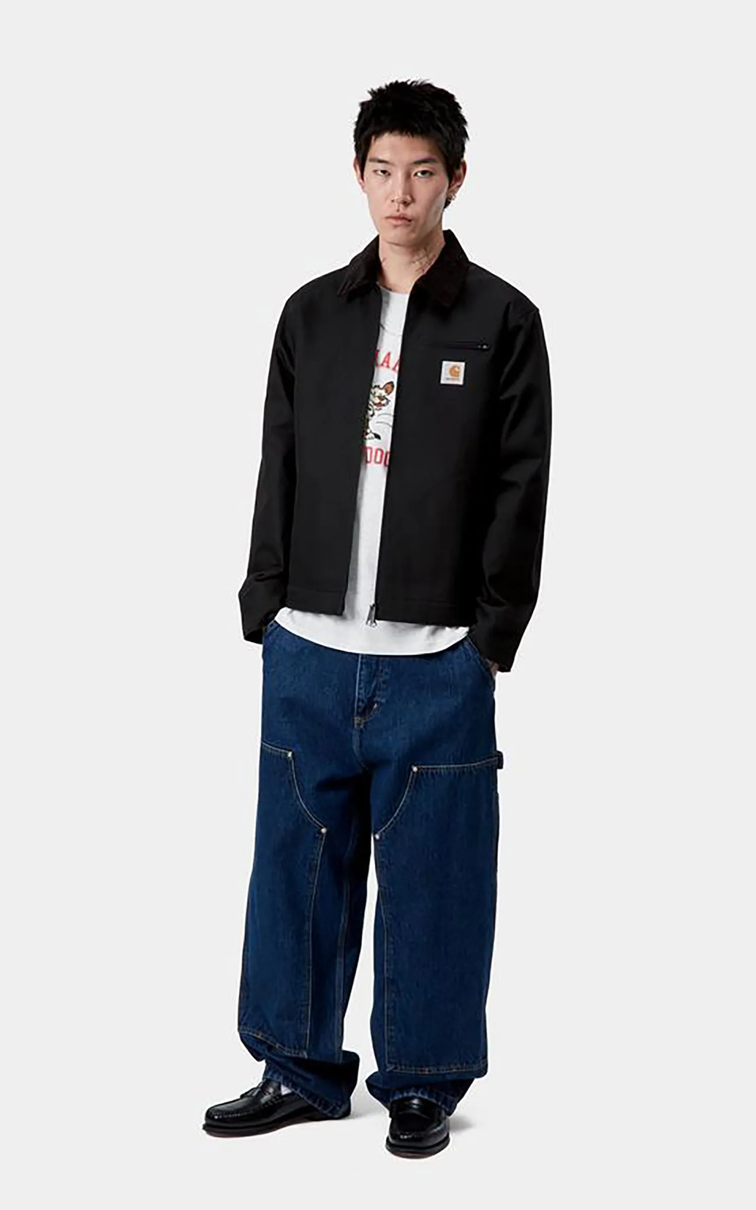 Carhartt WIP Detroit Jacket Winter Dearborn Canvas Rigid Black/Black sold by Cultizm product image thumbnail 4