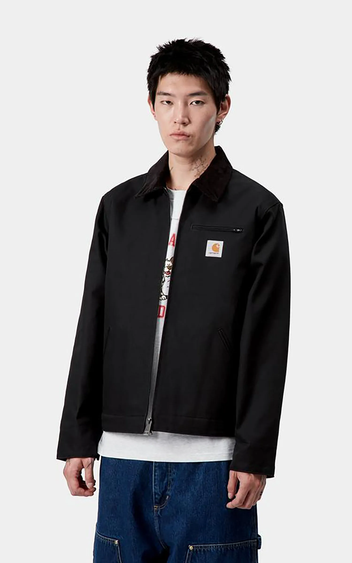 Carhartt WIP Detroit Jacket Winter Dearborn Canvas Rigid Black/Black sold by Cultizm product image thumbnail 2