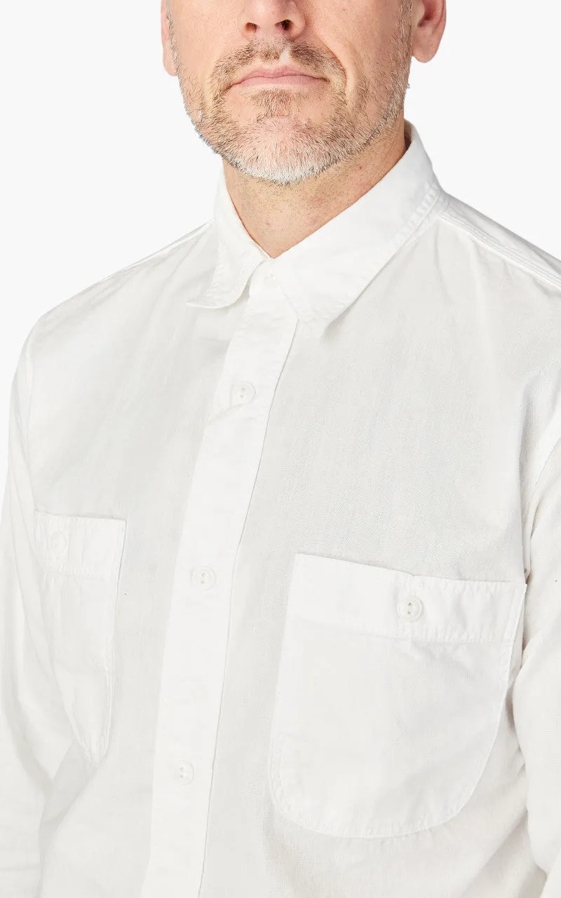 Orslow Chambray Work Shirt White sold by Cultizm product image thumbnail 5