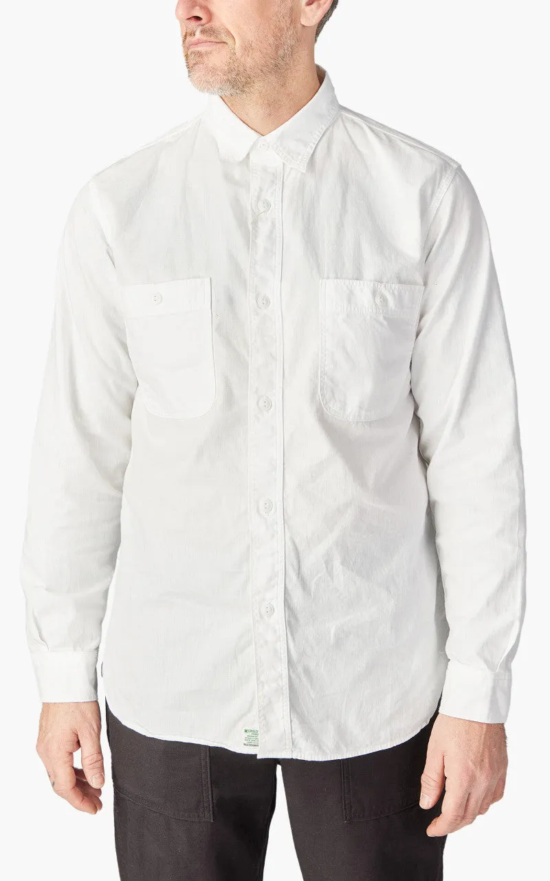 Orslow Chambray Work Shirt White sold by Cultizm product image thumbnail 3