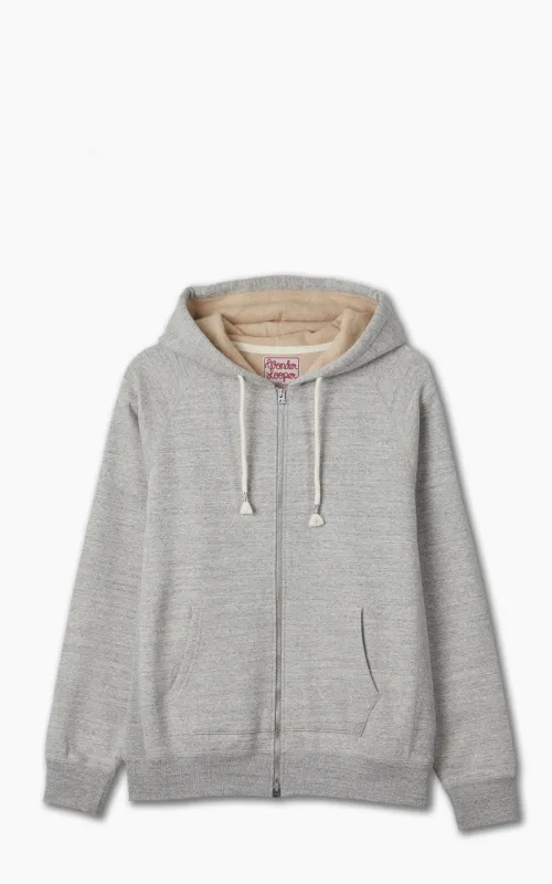 Wonder Looper Zip Hoodie Fleeced Foxfibre® Heather Grey sold by Cultizm