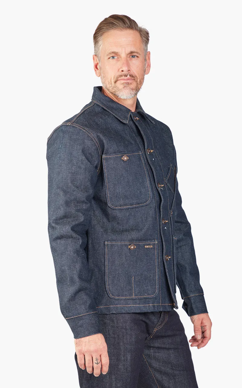 Tellason Coverall Jacket Blanket Lined Selvedge Denim Indigo 16.5oz sold by Cultizm product image thumbnail 2