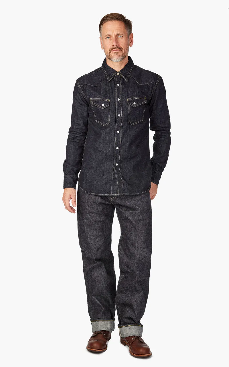 The Flat Head FN-SDW-001L Denim Western Shirt Selvedge Indigo sold by Cultizm product image thumbnail 2