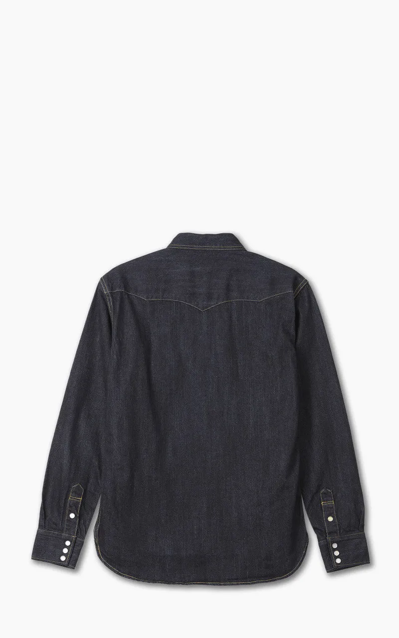 The Flat Head FN-SDW-001L Denim Western Shirt Selvedge Indigo sold by Cultizm product image thumbnail 5