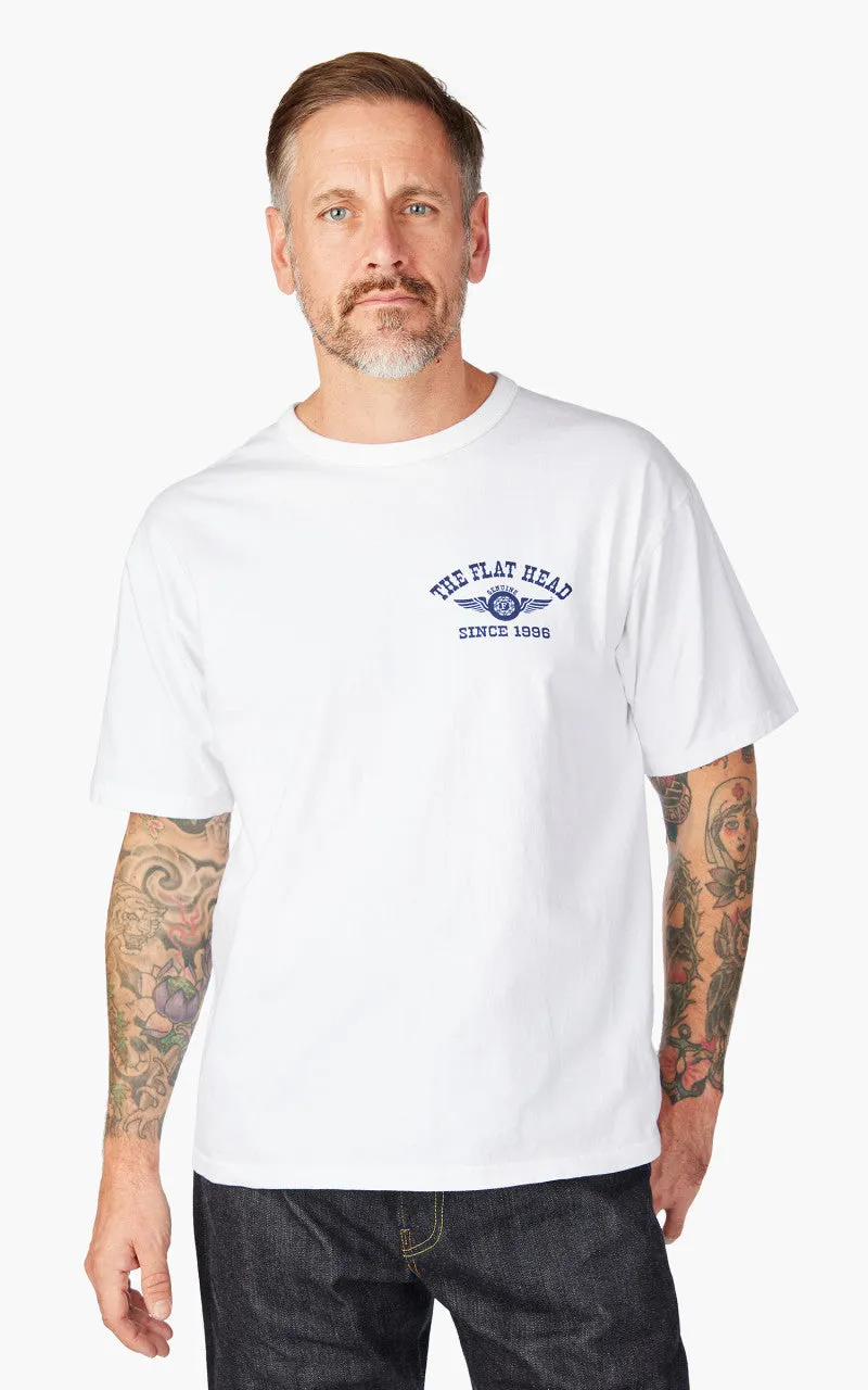 The Flat Head FN-THC-202 Flying Wheel T-Shirt White sold by Cultizm product image thumbnail 5