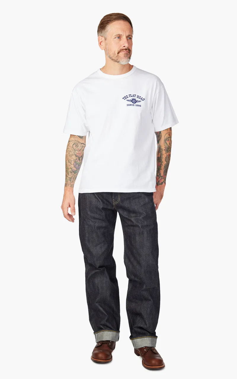 The Flat Head FN-THC-202 Flying Wheel T-Shirt White sold by Cultizm product image thumbnail 3