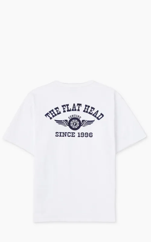 The Flat Head FN-THC-202 Flying Wheel T-Shirt White sold by Cultizm