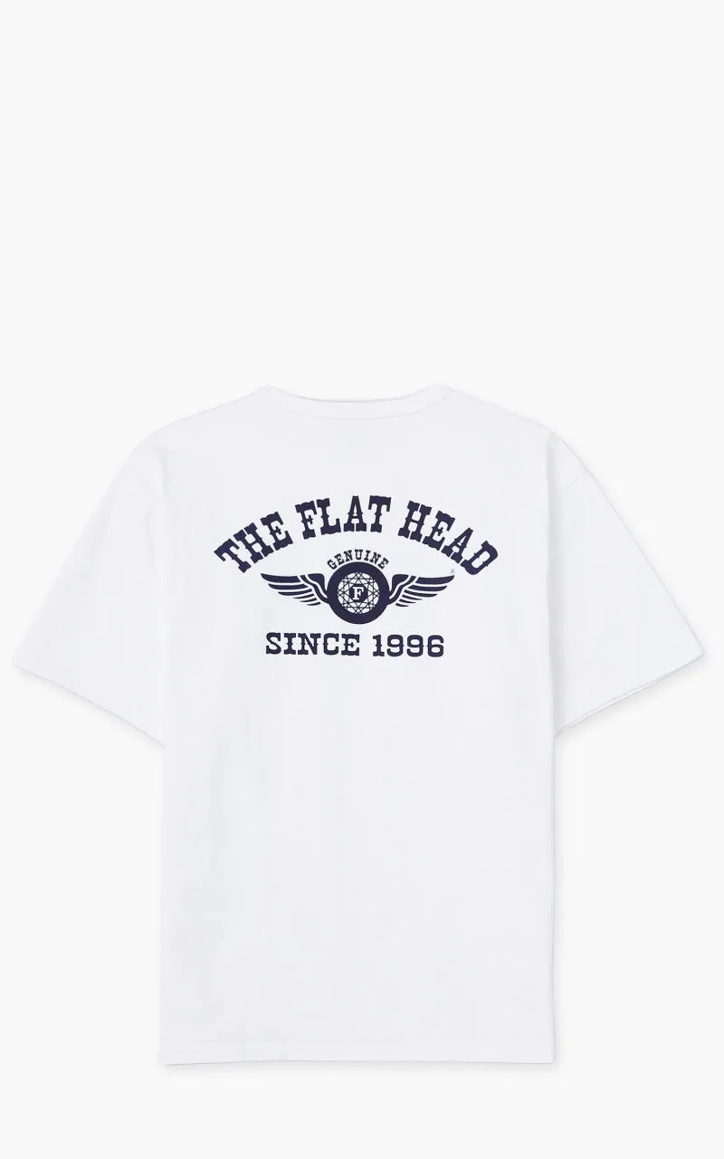 The Flat Head FN-THC-202 Flying Wheel T-Shirt White sold by Cultizm