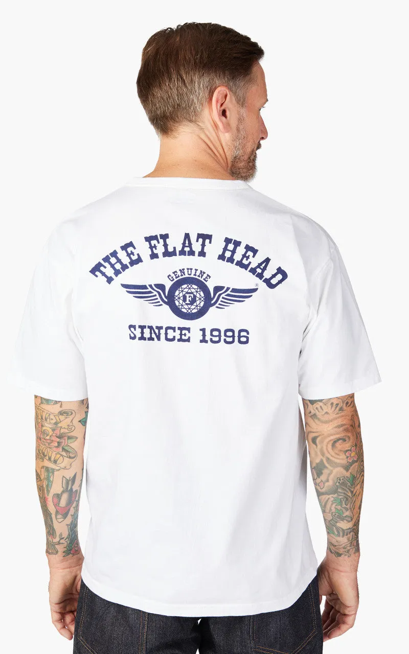 The Flat Head FN-THC-202 Flying Wheel T-Shirt White sold by Cultizm product image thumbnail 4
