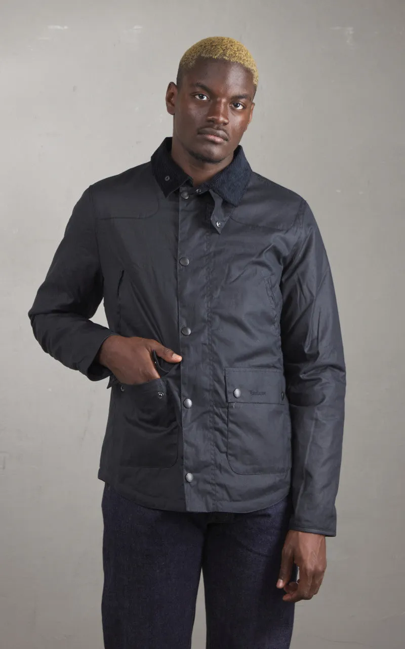 Barbour Reelin Wax Jacket Navy sold by Cultizm product image thumbnail 3
