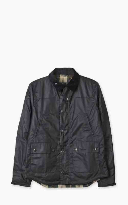 Barbour Reelin Wax Jacket Navy sold by Cultizm